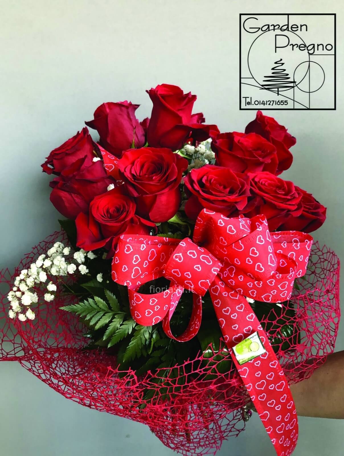 12 Rose rosse - Fiori a domicilio